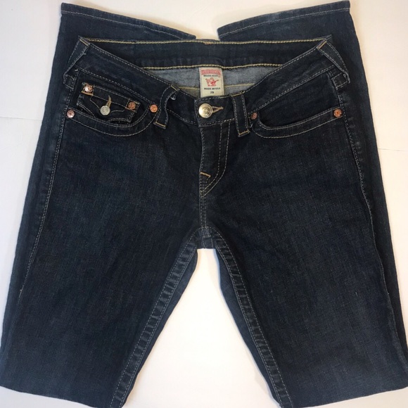 True Religion Denim - Women’s TRUE RELIGION Dark Denim Sequin Jeans sz 8